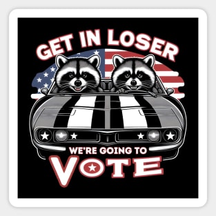Raccoon Election Ride Magnet